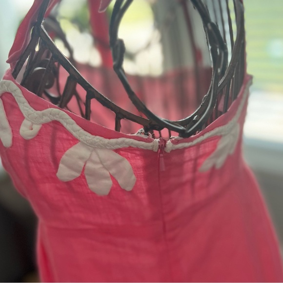 Lilly Pulitzer Pink & White Beach Lightweight Dress Shoulder Ties Women’s Size 2 - Picture 6 of 14